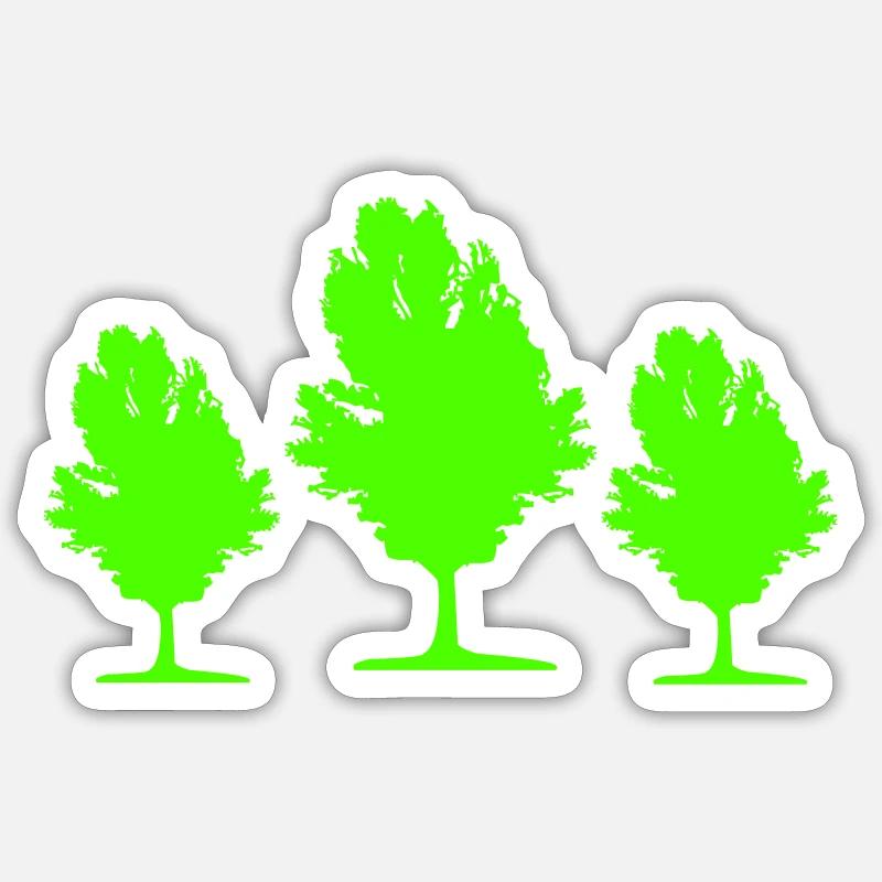 baum 02 - Sticker Größe S (10 x 10 cm) - Mattweiß
