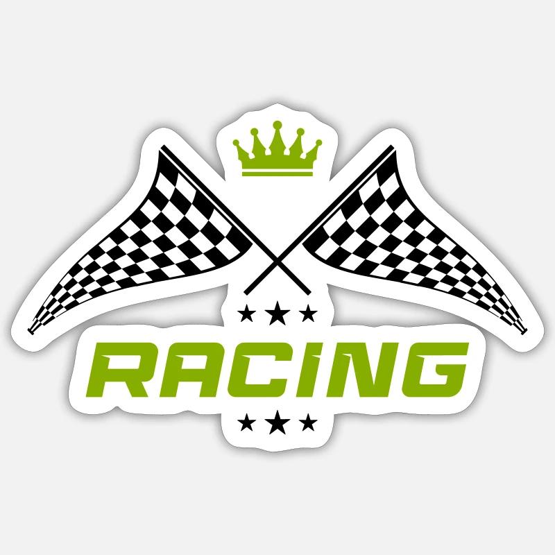 Symbole de course - Sticker taille S (10 x 10 cm) - blanc mat