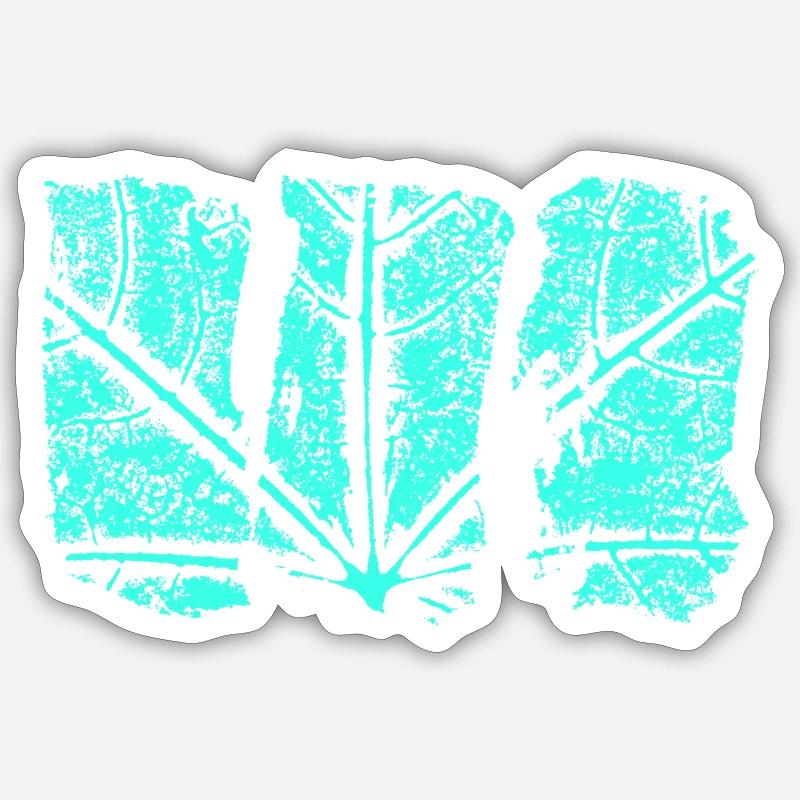 Leaves Structure - Abstract Pattern - Sticker size S (10 x 10 cm) - white matte