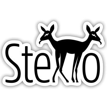 SteREHo Stereo - Sticker Größe S (10 x 10 cm) - Mattweiß - Vorne
