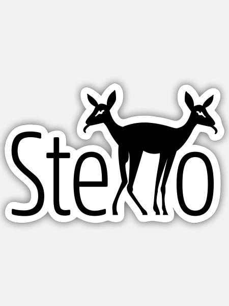SteREHo Stereo - Sticker Größe S (10 x 10 cm) - Mattweiß