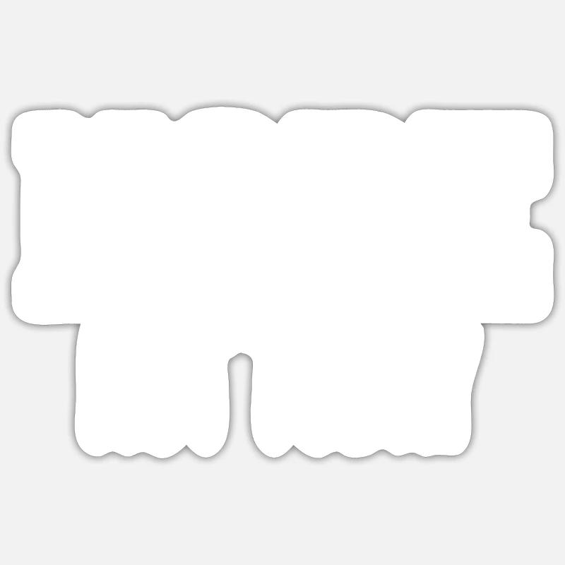 Non, pas aujourd’hui - Sticker taille S (10 x 10 cm) - blanc mat