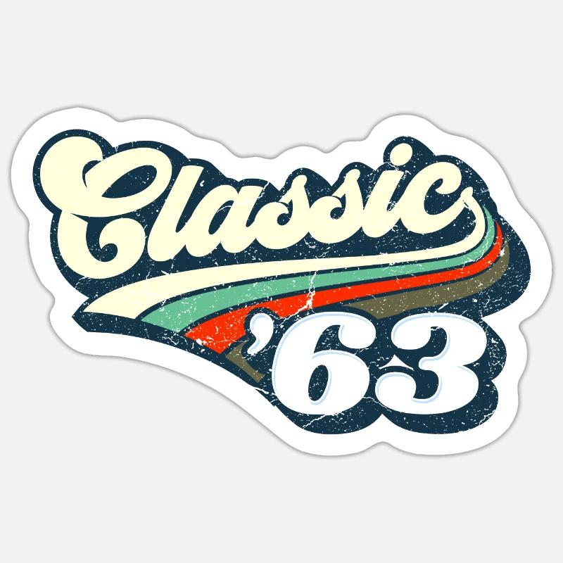 Classique '63 - Sticker taille S (10 x 10 cm) - blanc mat