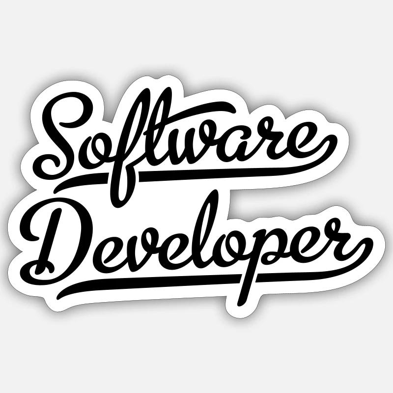 Sviluppatori di software - Sticker formato S (10 x 10 cm) - bianco opaco