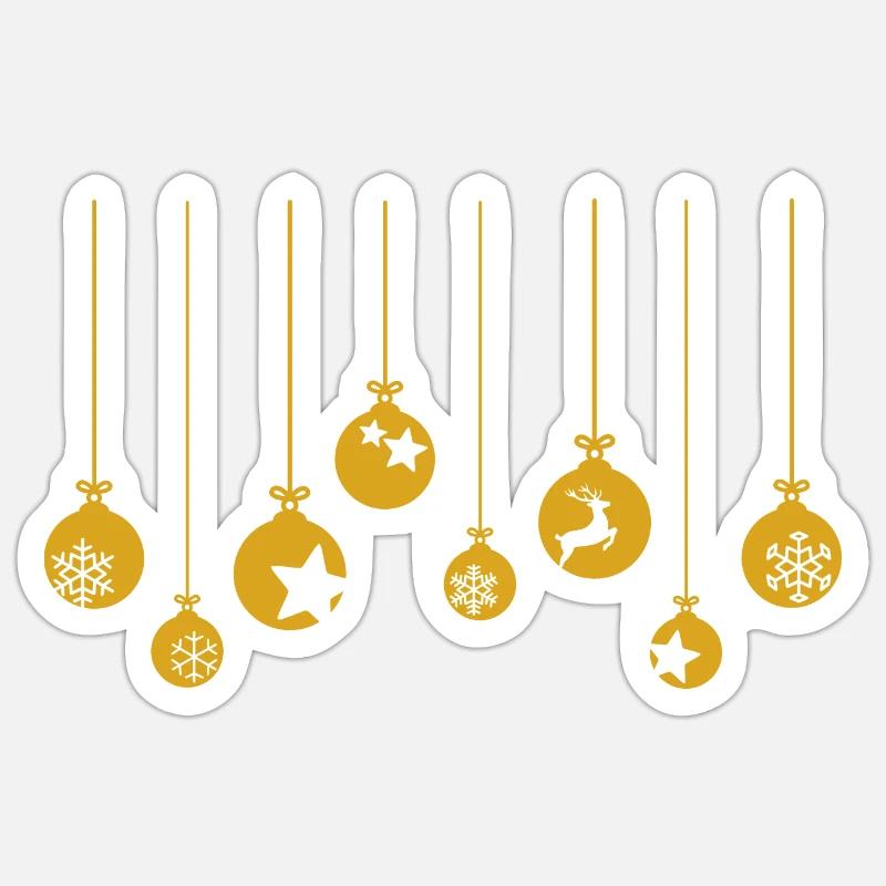 Weihnachtskugeln Sticker Größe S (10 x 10 cm)