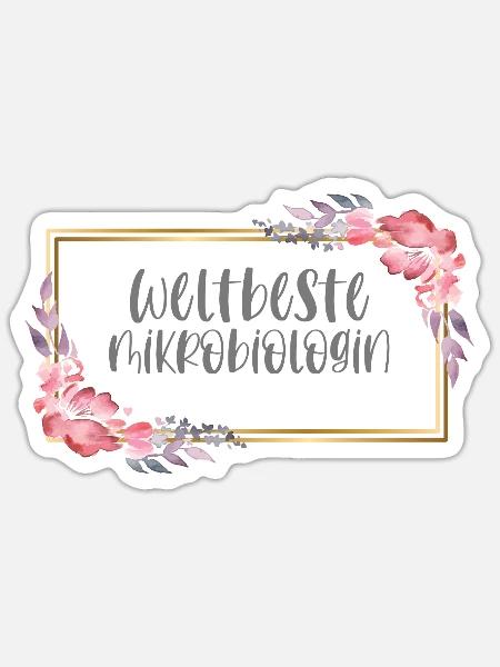 Mikrobiologin Ärztin Doktorin Beruf Geschenk - Sticker Größe S (10 x 10 cm) - Mattweiß