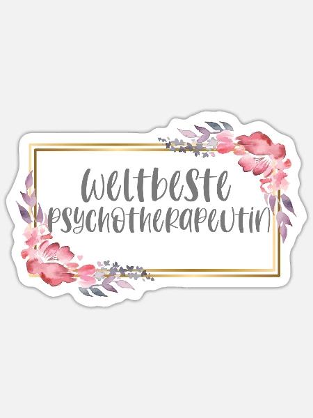 Psychotherapeutin Ärztin Doktorin Beruf Geschenk - Sticker Größe S (10 x 10 cm) - Mattweiß