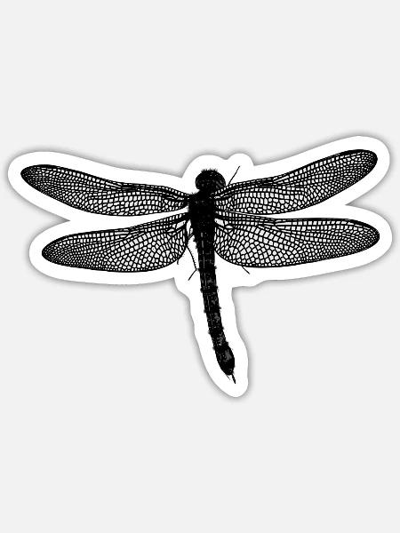 dragonfly - Sticker Größe S (10 x 10 cm) - Mattweiß