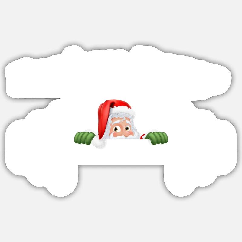 Frohen Pump Weihnachtsmann Sticker Größe S (10 x 10 cm)