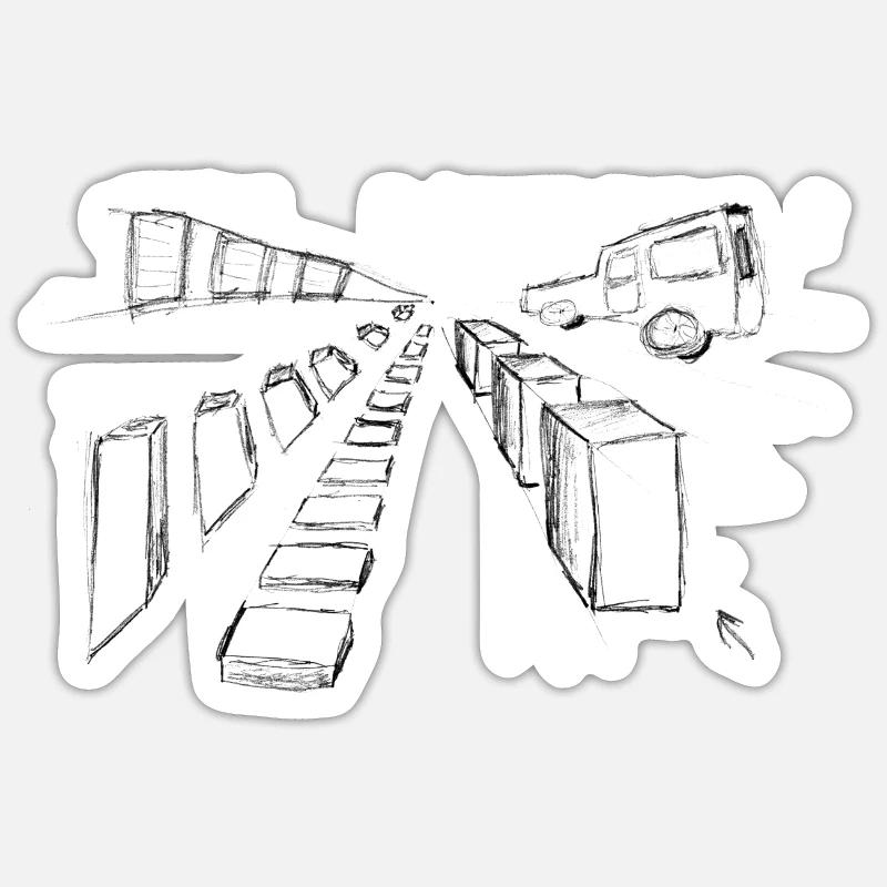 perspective master for bright - Sticker size S (10 x 10 cm) - white matte