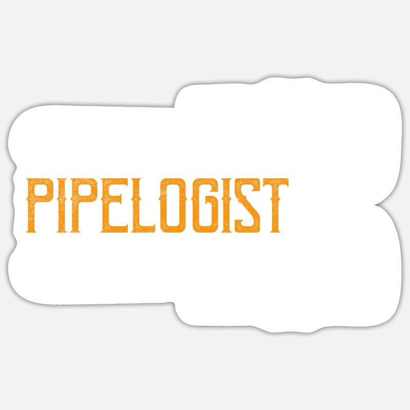 Pipelogist Pipefitter Wrench Plumber - Sticker size S (10 x 10 cm) - white matte