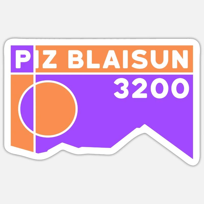 Piz Blaisun - Sticker size S (10 x 10 cm) - white matte