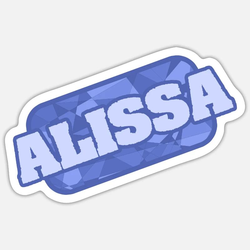 Alissa - Sticker taille S (10 x 10 cm) - blanc mat