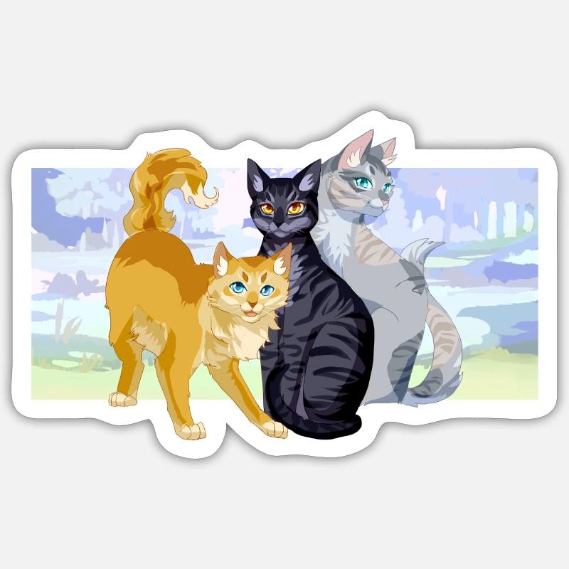 Rootspring Shadowsight Bristlefrost Katzen Schön - Sticker Größe S (10 x 10 cm) - Mattweiß