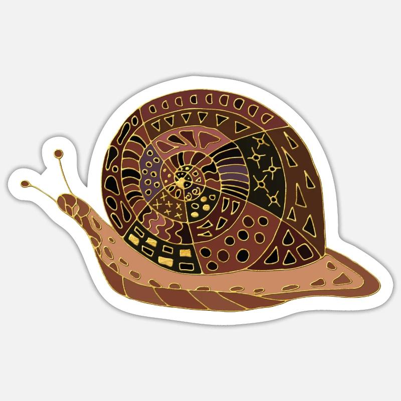 Escargot - Sticker taille S (10 x 10 cm) - blanc mat
