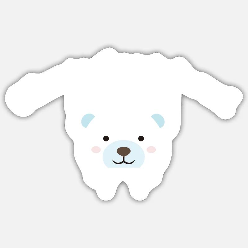 Klimawandel -Eisbär - Sticker Größe S (10 x 10 cm) - Mattweiß