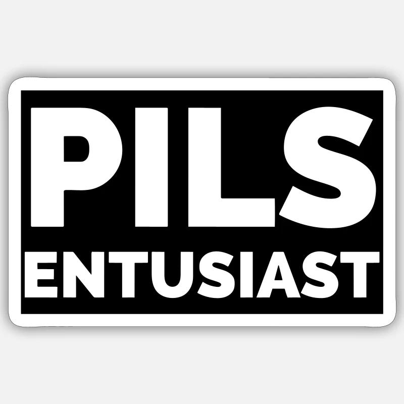 lager enthusiast - Sticker size S (10 x 10 cm) - white matte