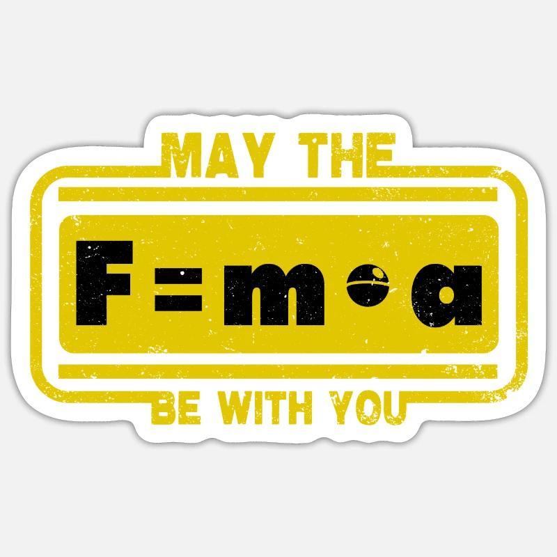 May the force be with you - Sticker Größe S (10 x 10 cm) - Mattweiß