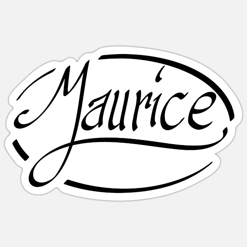 Maurice - Sticker taille S (10 x 10 cm) - blanc mat