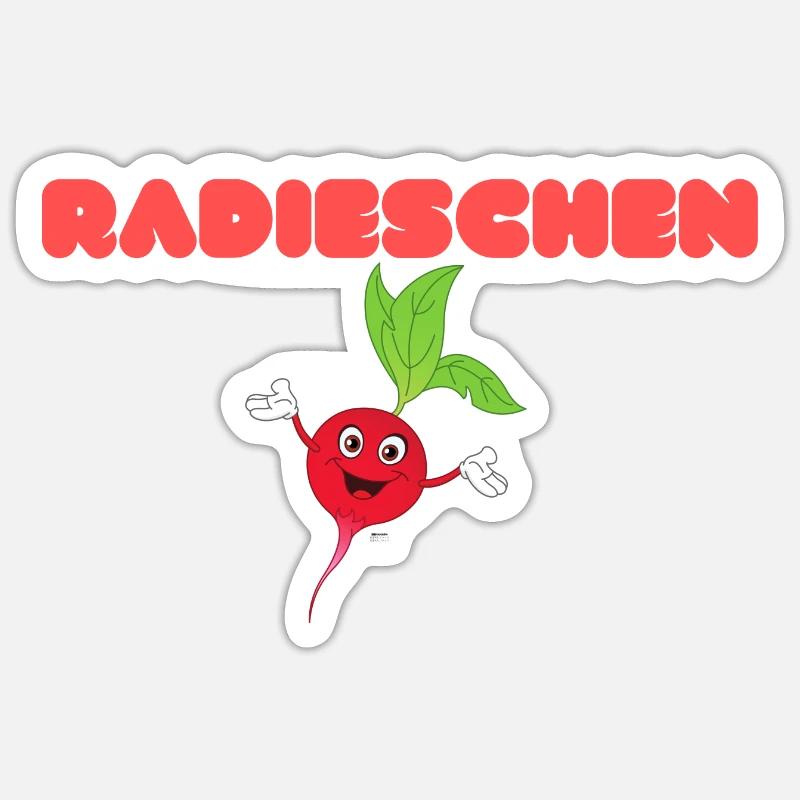 Radieschen Sticker Größe S (10 x 10 cm)