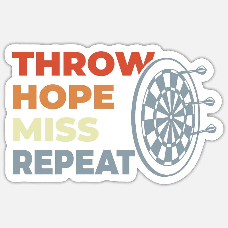 Throw Hope Miss Repeat - Sticker Größe S (10 x 10 cm) - Mattweiß