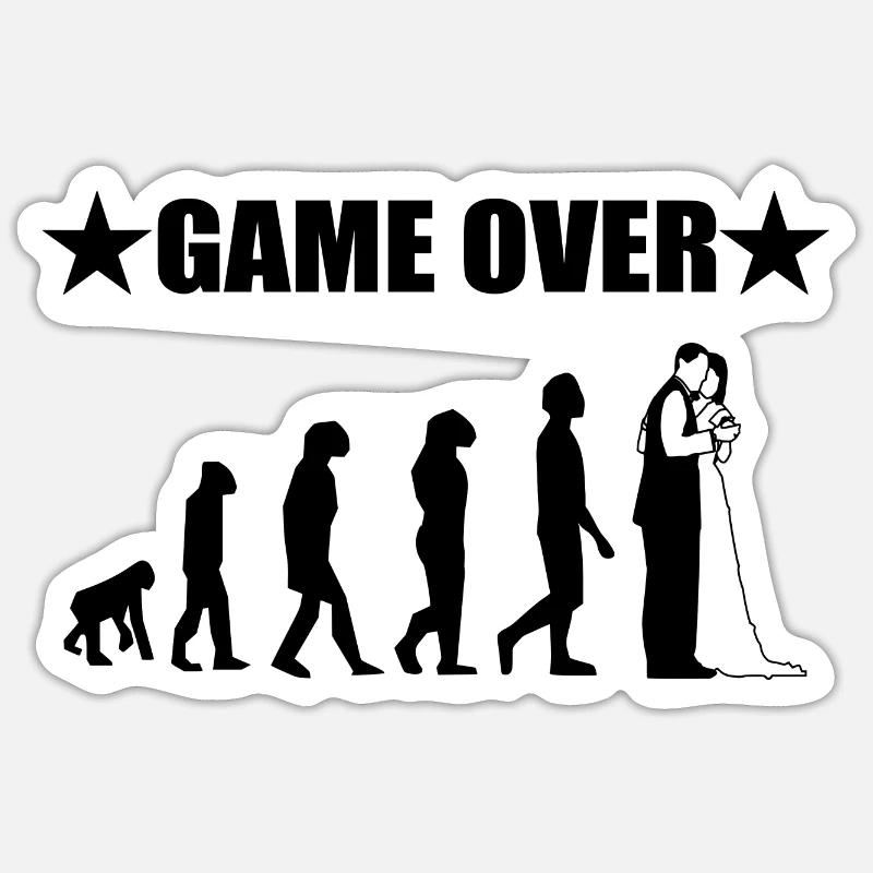 Junggesellenabschied - Sticker Größe S (10 x 10 cm) - Mattweiß