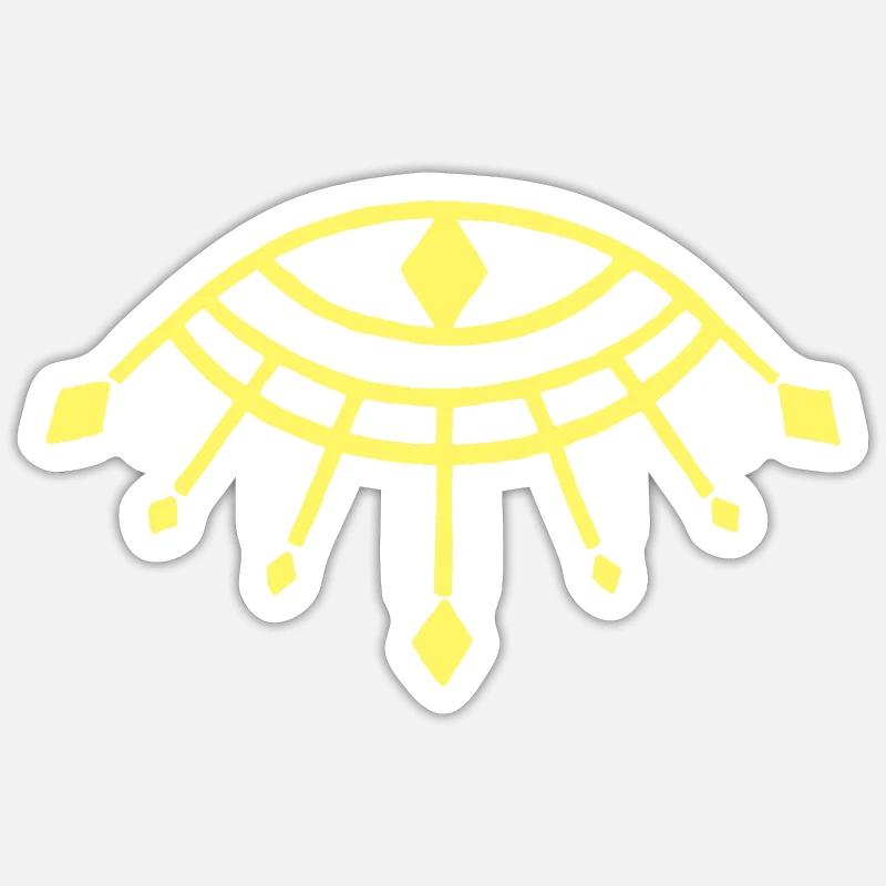 Oeil d'Horus jaune Sticker taille S (10 x 10 cm)