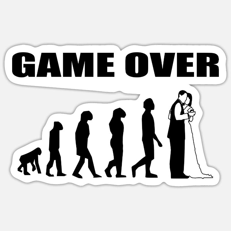 Junggesellenabschied - Sticker Größe S (10 x 10 cm) - Mattweiß