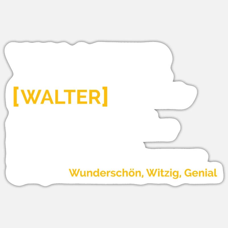 Walter - Sticker Größe S (10 x 10 cm) - Mattweiß