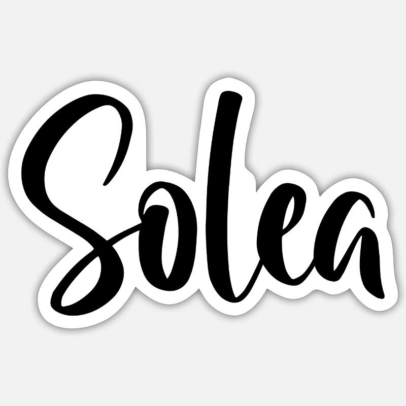 Nom - Solea - Sticker taille S (10 x 10 cm) - blanc mat