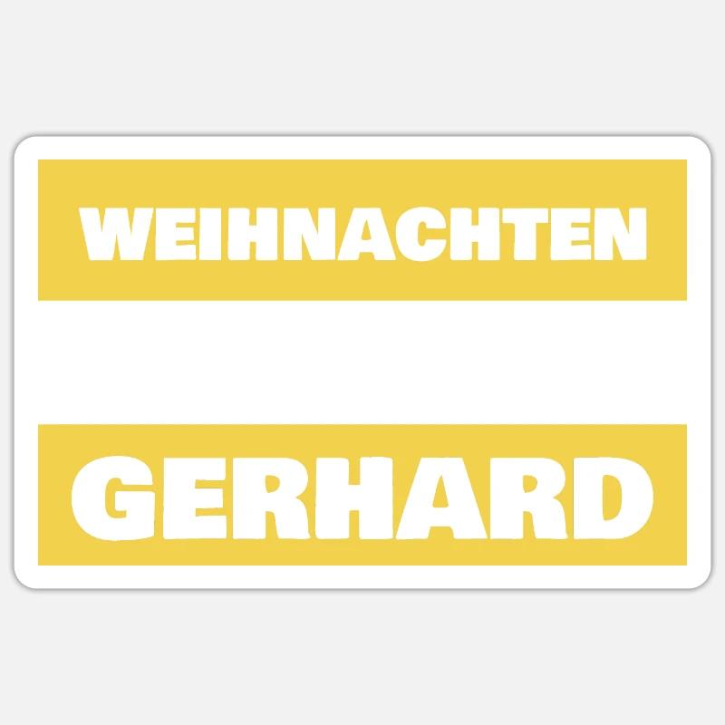 Gerhard as a first name - Sticker size S (10 x 10 cm) - white matte