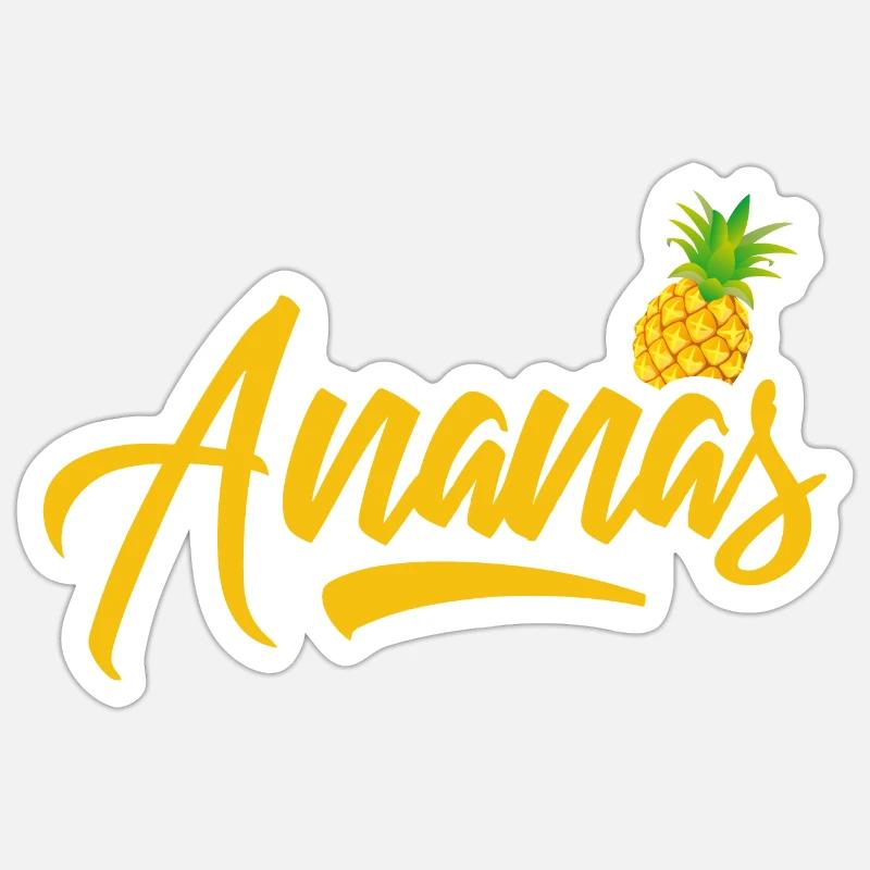 Ananas Sticker taille S (10 x 10 cm)