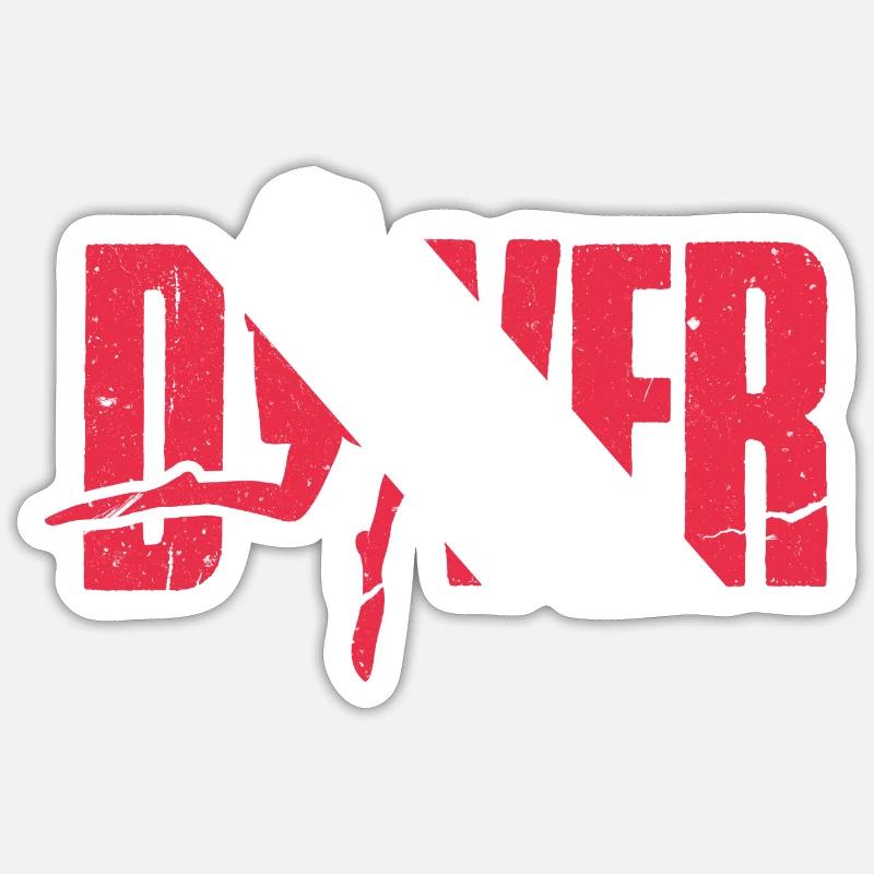 Diver Underwater Exploration Deep Dive Diving Sticker Größe S (10 x 10 cm)