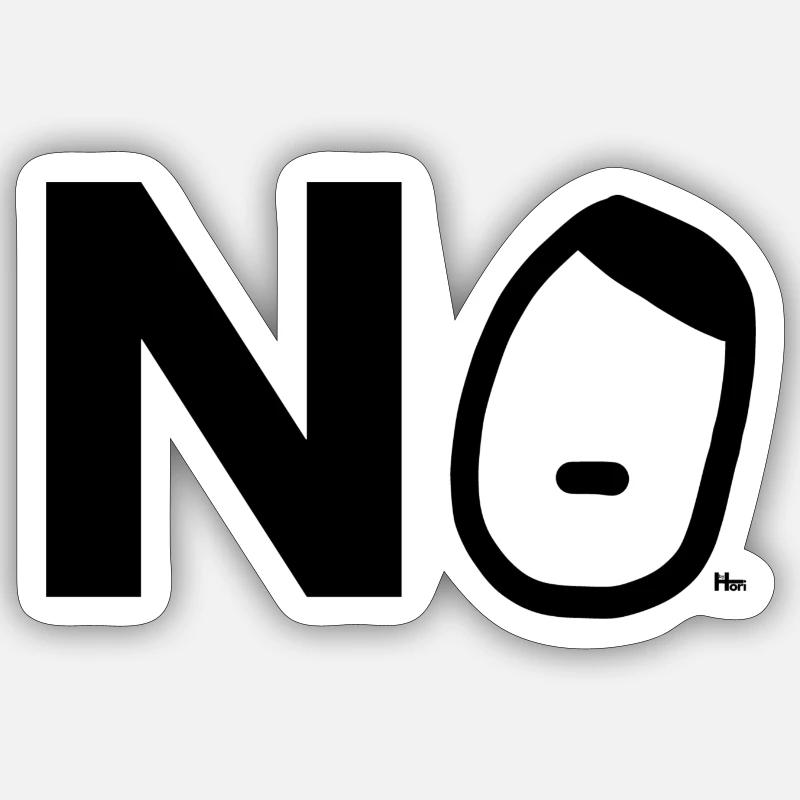 NO Facebook Post - Sticker Größe S (10 x 10 cm) - Mattweiß