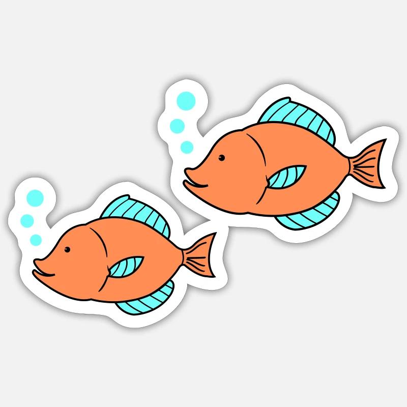 Pisces Comic 2 - Sticker size S (10 x 10 cm) - white matte