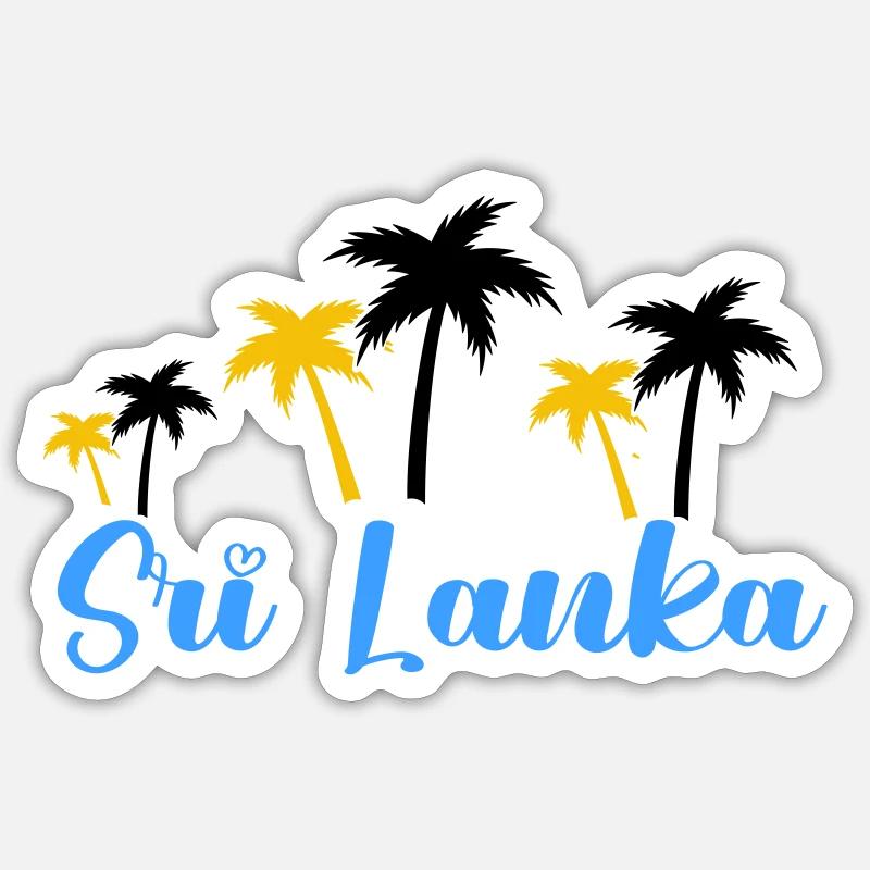 sri lanka 1 - Sticker Größe S (10 x 10 cm) - Mattweiß