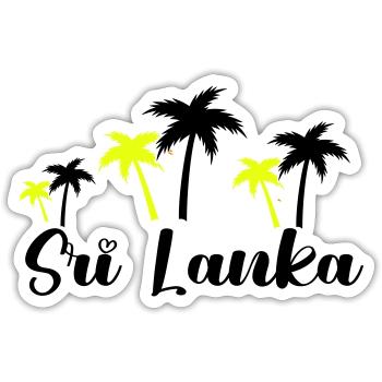 sri lanka 1 - Sticker Größe S (10 x 10 cm) - Mattweiß - Vorne