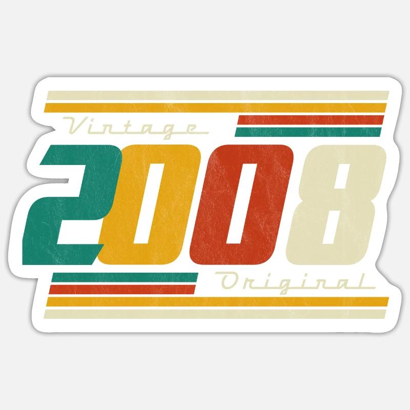 Perspective d’anniversaire 2008 - Sticker taille S (10 x 10 cm) - blanc mat