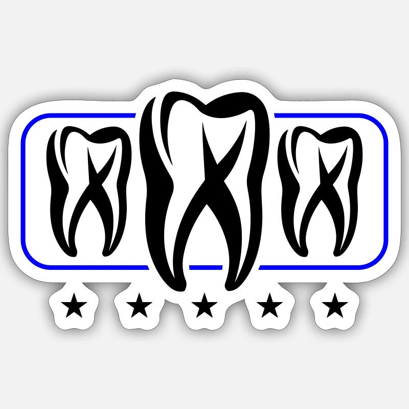 Tooth Dentist Icon - Sticker size S (10 x 10 cm) - white matte
