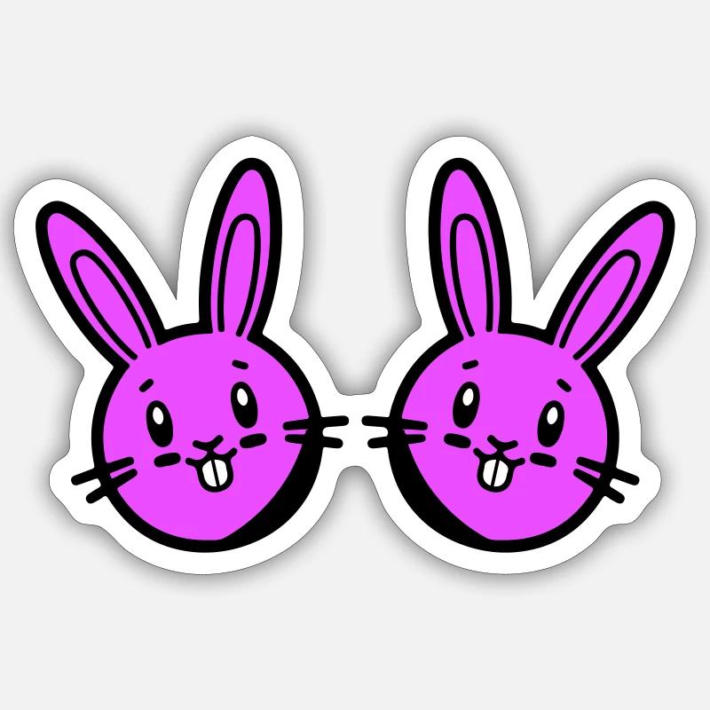 Easter Bunny Easter - Sticker size S (10 x 10 cm) - white matte