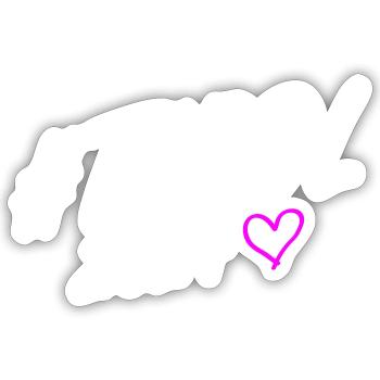 Tyrol 2024 Heart Journey - Sticker size S (10 x 10 cm) - white matte - Front