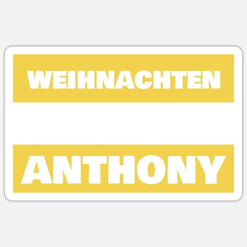 First name Anthony - Sticker size S (10 x 10 cm) - white matte