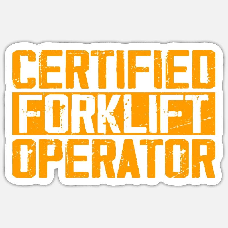 Certified Forklift Operator Sticker taille S (10 x 10 cm)