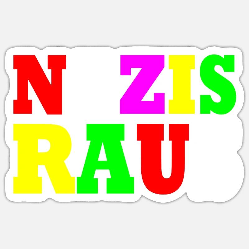 Nazis raus - Sticker Größe S (10 x 10 cm) - Mattweiß