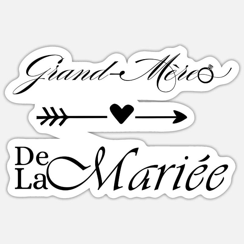 Großmutter der Braut - Sticker Größe S (10 x 10 cm) - Mattweiß
