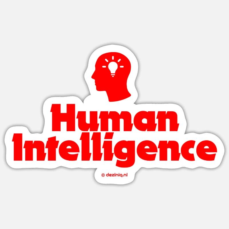 Menschliche Intelligenz - Sticker Größe S (10 x 10 cm) - Mattweiß