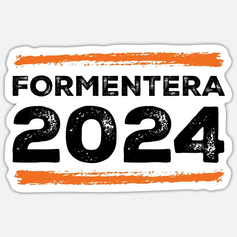 Devis Formentera 2024 - Sticker taille S (10 x 10 cm) - blanc mat