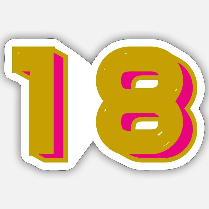 18 - Sticker size S (10 x 10 cm) - white matte