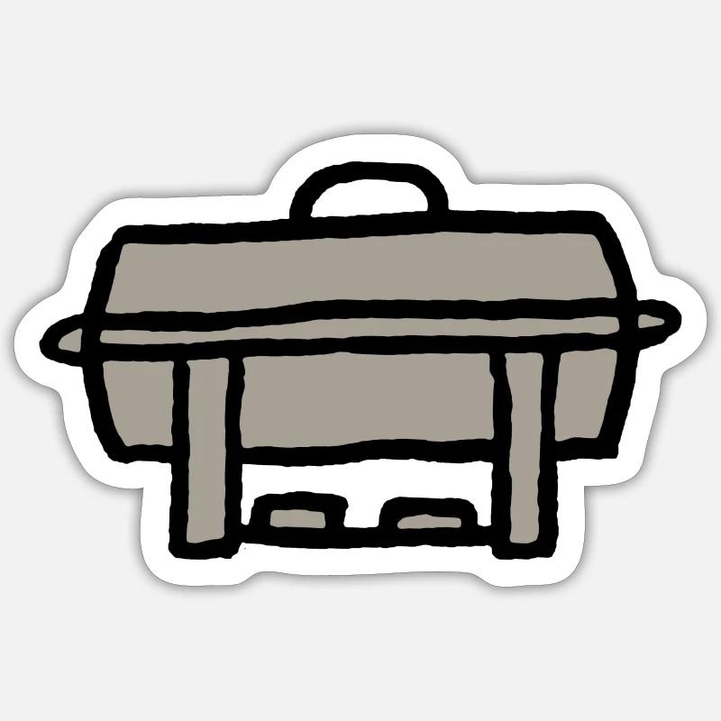 Réchaud Buffet Réchaud - Sticker taille S (10 x 10 cm) - blanc mat