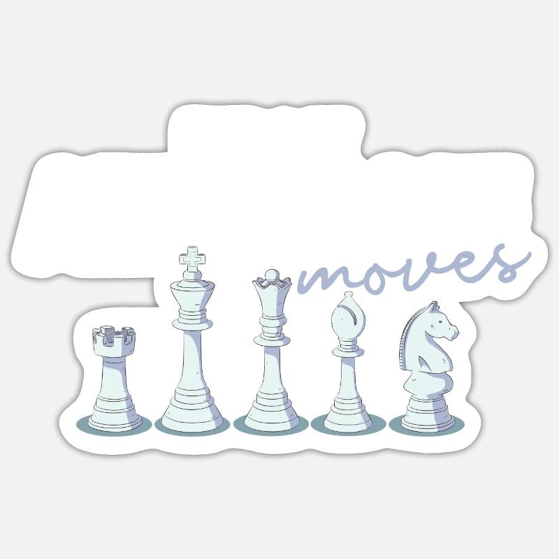 I've Got Some Awesome Moves Chess Player Gift Sticker Größe S (10 x 10 cm)
